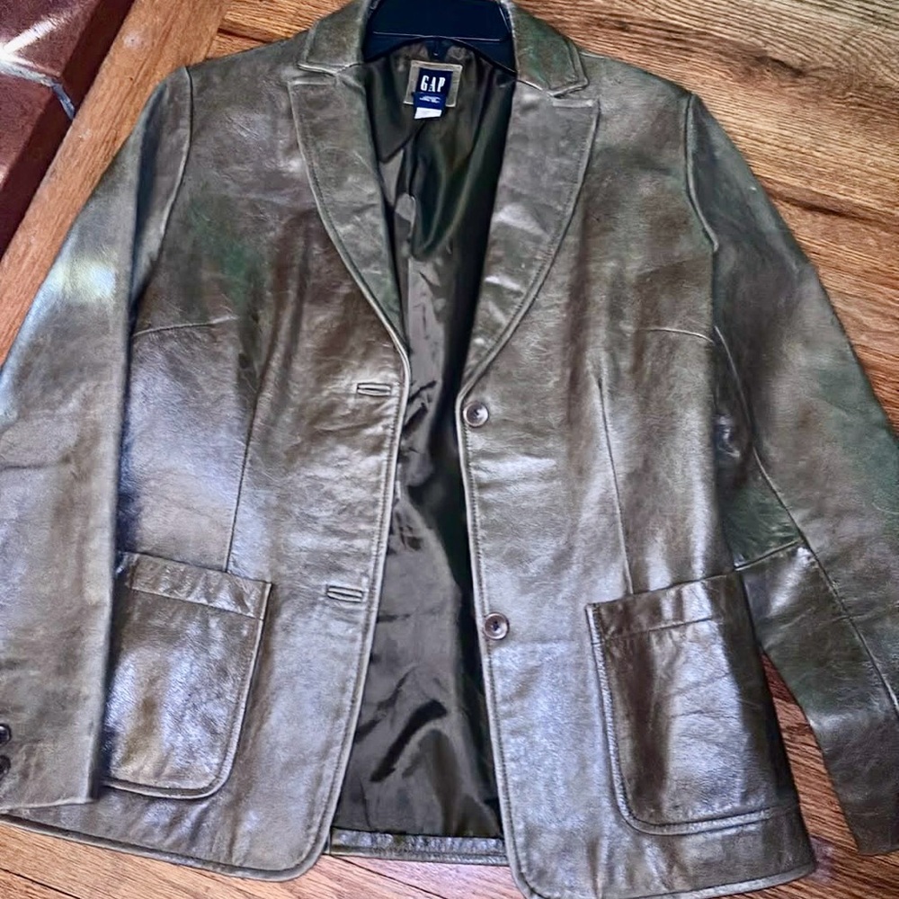 GAP Khaki Leather Jacket